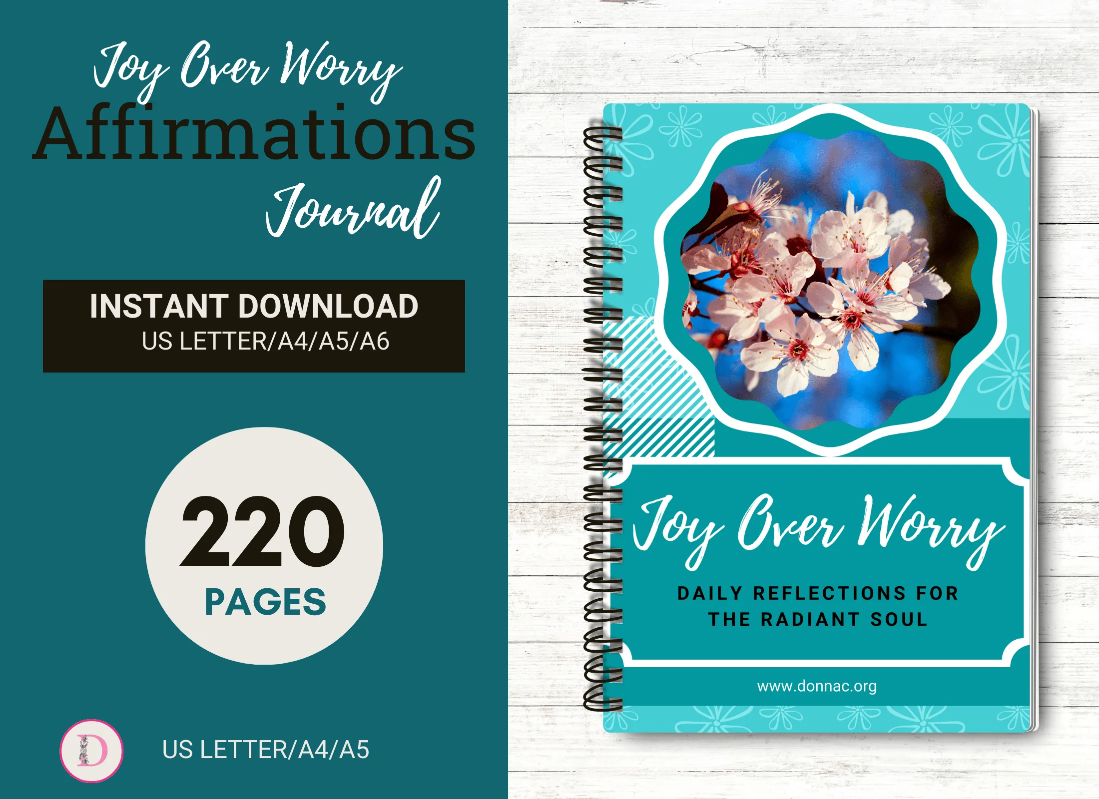 Joy Over Worry - Affirmations Journal - Image 2